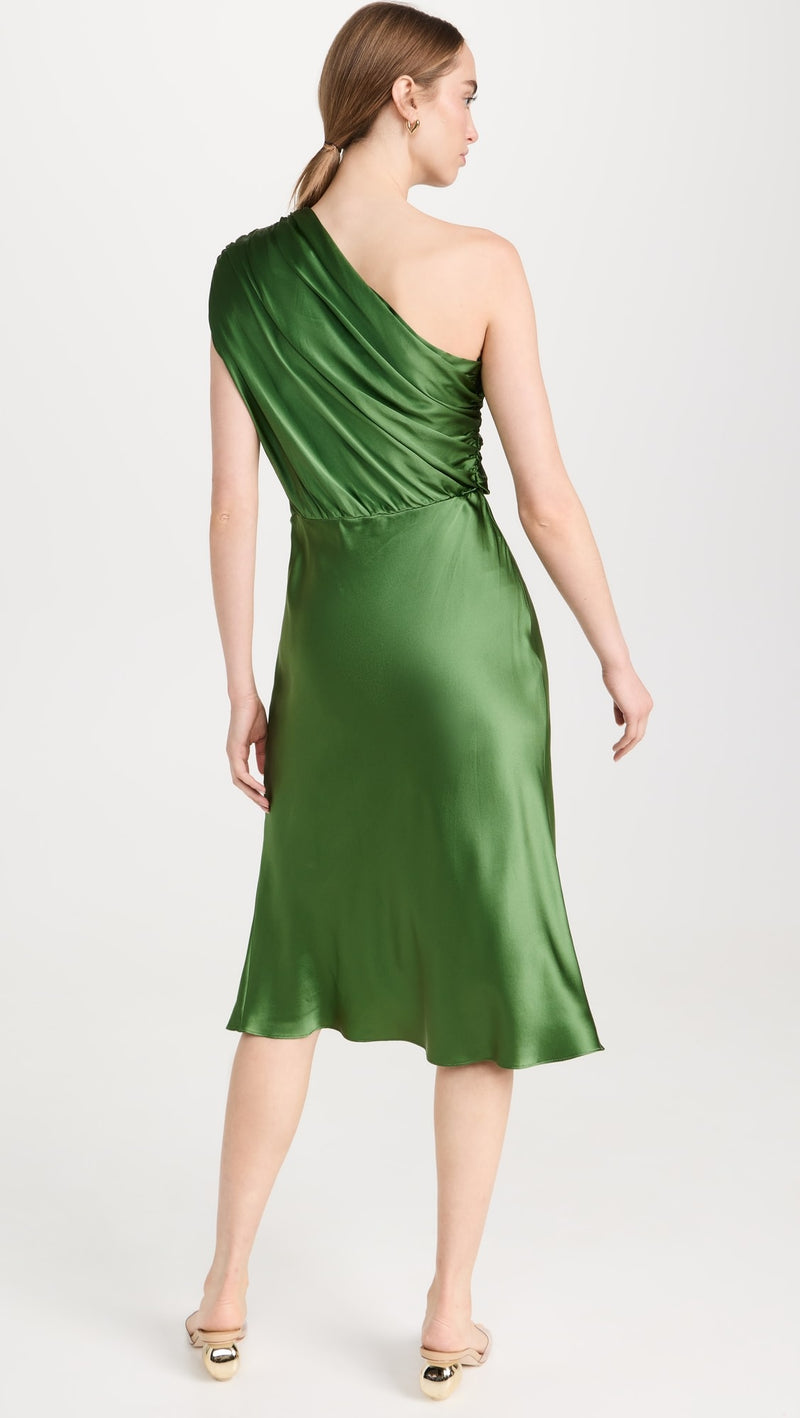 DUPREE SILK MIDI DRESS